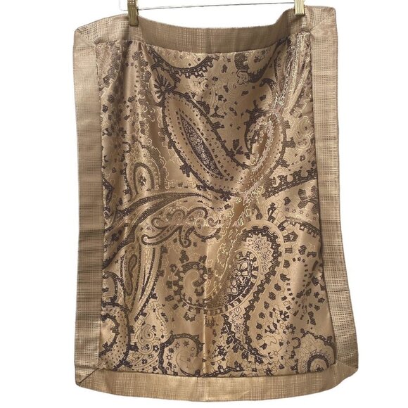 MARTHA STEWART Pillow Shams Set of 2 Standard Size Beige Paisley Pillowcases - Picture 7 of 11